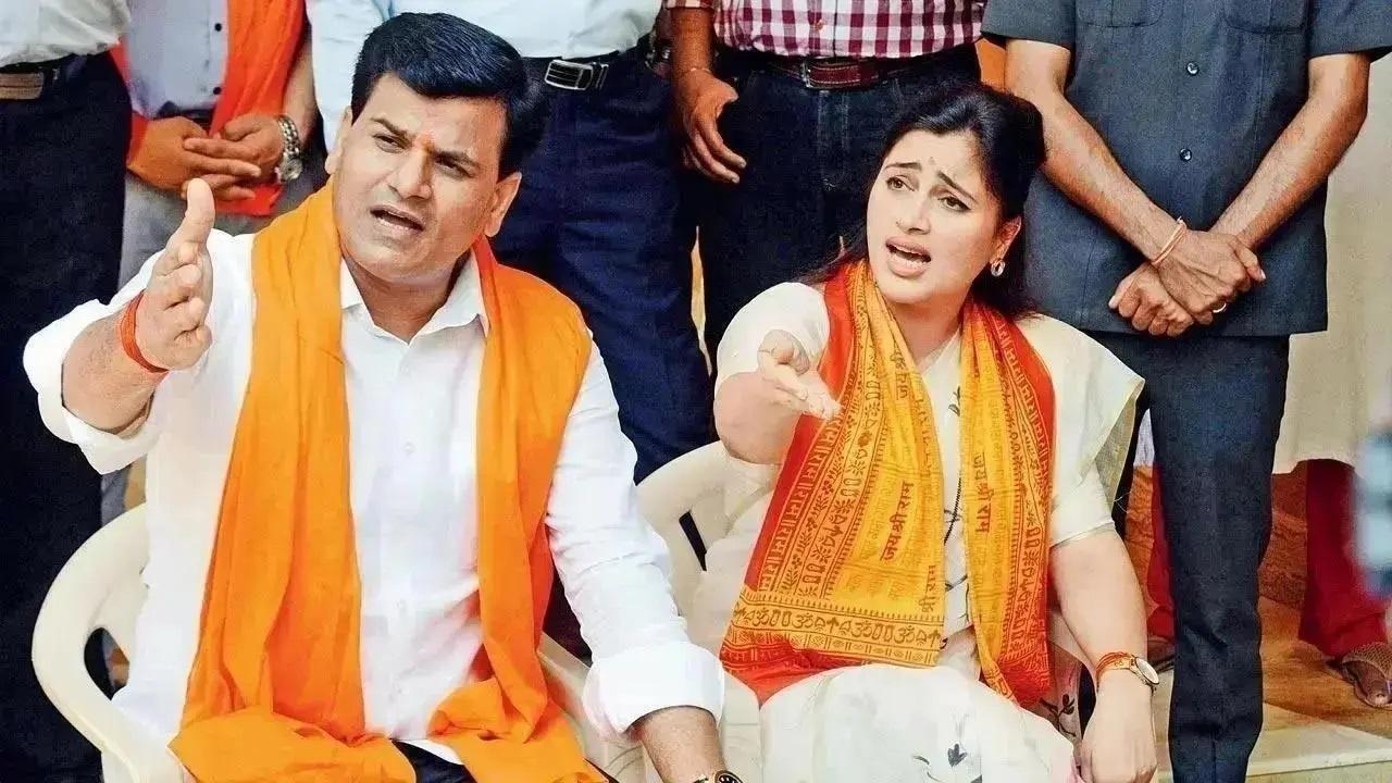 Hanuman Chalisa row: Navneet and Ravi Rana appear before special court as police seek cancellation of bail